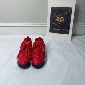 Fila Disruptor 2 Premium Men's Shoes / Red-White & Navy Size 7